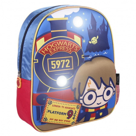 Ghiozdane si accesorii - Ghiozdan de grădiniță cu LED - 3D Harry Potter, 25 x 31 x 10 cm