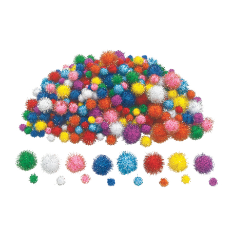 Pom-Pom - Glitter pom-pom - 300 de piese multicolore