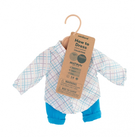 Hainute pentru papusi baietei de 38 cm - Caciula, camasa, tricou si pantaloni [1]