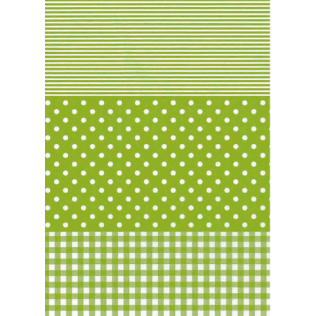 Birotica si rechizite - Hârtie decopatch- Verde - buline/dungi