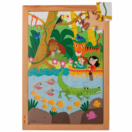 Puzzle-uri cu animale - În junglă – Puzzle