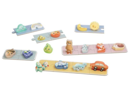 Jocuri de asociere si observare - Joc 2 în 1 montessori - Atinge, ghicește și potrivește