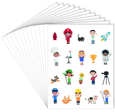 Jocuri si jucarii educative - Joc cu 240 de stickere și 12 planșe - Meserii