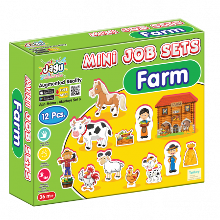 Jocuri cu aplicatii digitale - Joc cu realitate augmentata - Ferma (12 piese)