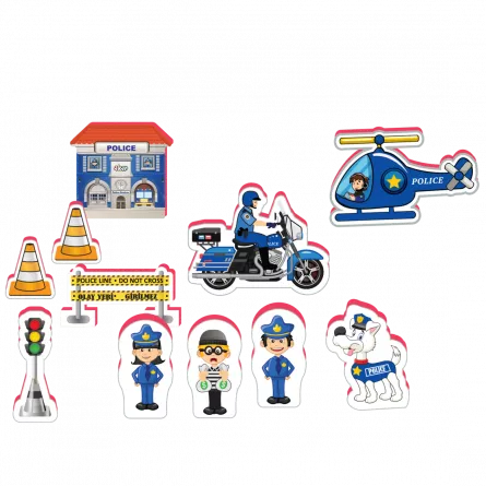 Jocuri cu aplicatii digitale - Joc cu realitate augmentata - Politie (11 piese)