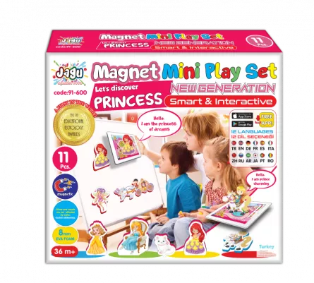 Jocuri cu aplicatii digitale - Joc cu realitate augmentata - Set de 11 magneti. Printese