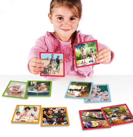 Jocuri logice pentru copii - Joc de asociere cu 34 de carduri - Diversitate si moduri de viata