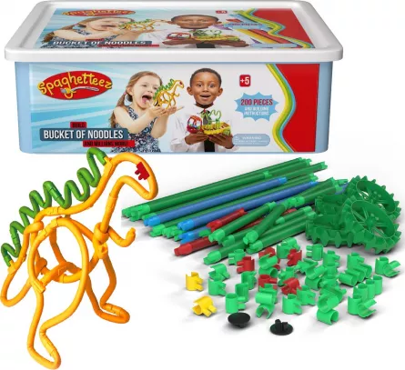 Noutăți - Joc de construcție cu 200 de piese flexibile - Spagheteez