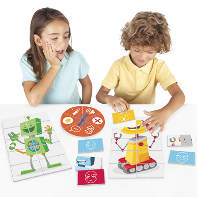 Jocuri de inteligenta emotionala pentru copii - Joc educativ cu 42 de piese din carton - Da viata emotiilor