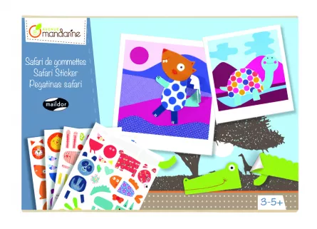 Jocuri cu stickere - Joc educativ cu autocolante - Safari