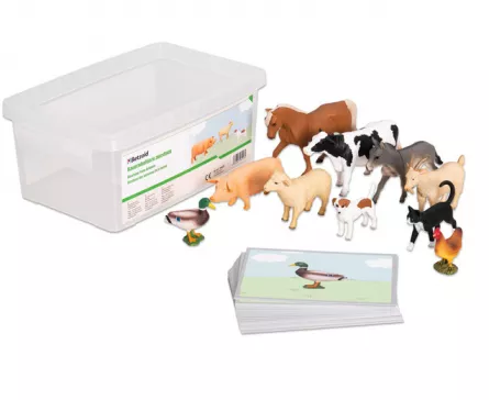 Jocuri logice pentru copii - Joc Montessori pentru dezvoltarea vocabularului - Animale de la ferma