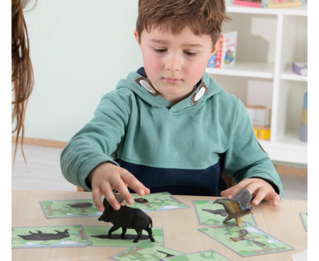 Jocuri logice pentru copii - Joc Montessori pentru dezvoltarea vocabularului - Animalele padurii