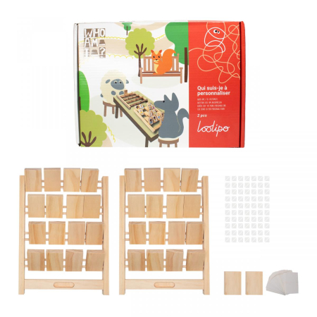 Jocuri si jucarii educative - Joc personalizabil din lemn - Ghicește cine sunt eu