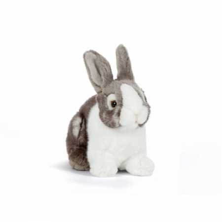 Jucarii de plus - Jucarie de plus - Iepuras gri, 18 cm