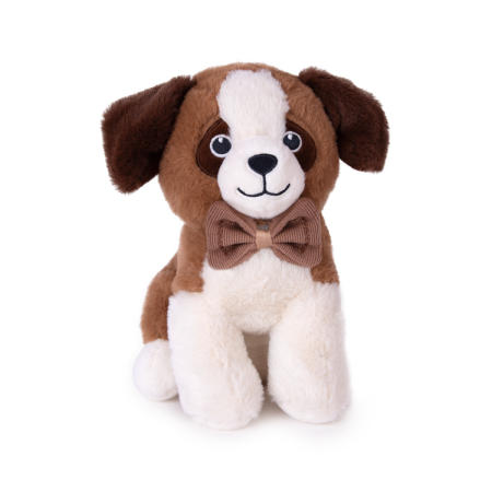 Jucarii de plus - Jucarie din plus -  Catelus cu papion 27 cm