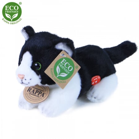 Jucarii de plus - Jucarie din plus cu sunet - Pisicuta tuxedo, 15 cm