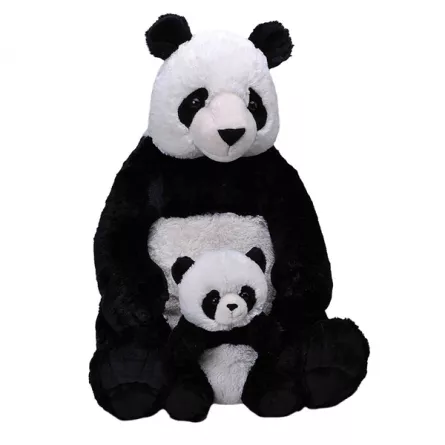 Jucarii de plus - Jucărie din pluș - Urs panda, 76 cm cu pui, 30 cm