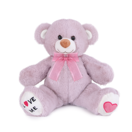 Jucarii de plus - Jucarie din plus - Ursulet cu fundita si mesaj, 33 cm