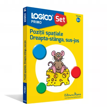 Carti si mape - LOGICO PRIMO - Mapă  Poziții spațiale. Dreapta-stânga, sus-jos (5+)