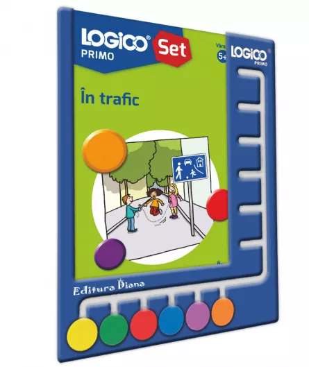 Carti si mape - LOGICO PRIMO - Set Mapă + Tăbliță - In Trafic 5+