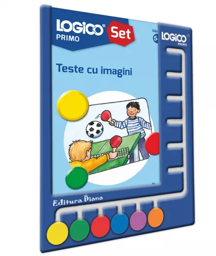Carti si mape - LOGICO PRIMO - Set Mapă + Tăbliță - Teste cu Imagini 5+