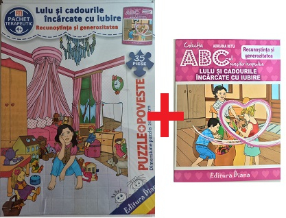 Carti si mape - Lulu si cadourile incarcate cu iubire - Set Puzzle + poveste terapeutica