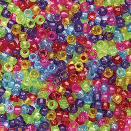 Margele, paiete si alte accesorii - Mărgele colorate glitter - 450 de grame