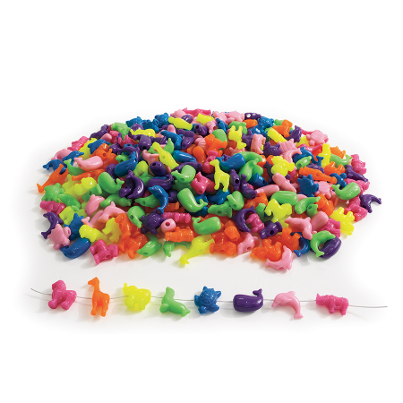 Margele, paiete si alte accesorii - Mărgele din plastic - animăluțe -450 de grame