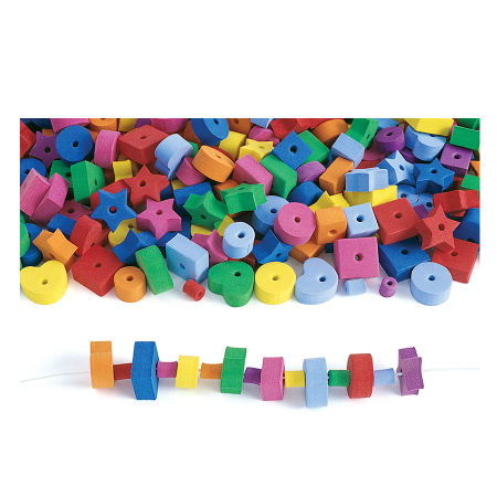 Art&Craft - Mărgele jumbo din spumă - 500 de piese