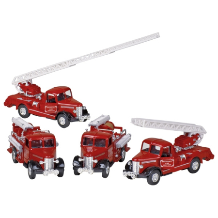 Cutia cu jucarii - Mașină de pompieri din metal (12-13,5 cm)