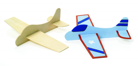 Suport pentru decor - Mini avion din lemn pentru decorare