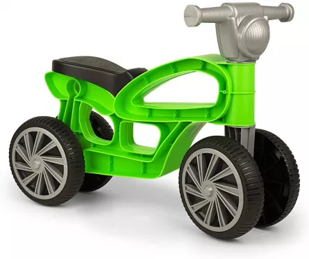 Miscare si coordonare - Mini bicicleta fara pedale, cu 4 roti - Verde