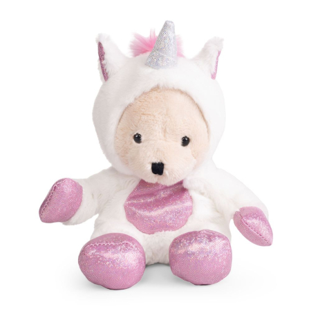 Jucarii de plus - Mini-jucărie din pluș - Ursuleț-Unicorn alb 