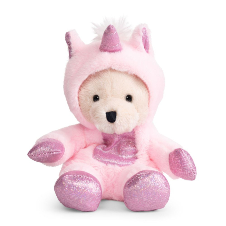 Jucarii de plus - Mini-jucărie din pluș - Ursuleț-Unicorn roz 