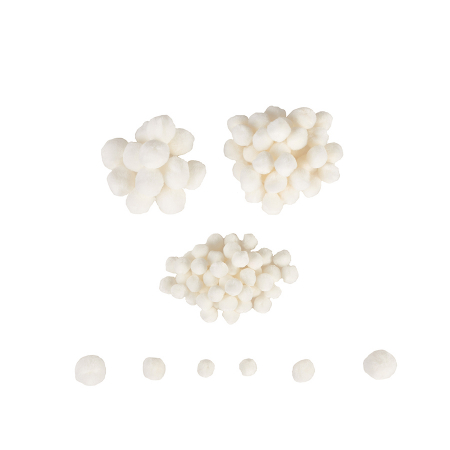 Pom-Pom - Mini pom-pom - 100 de piese – alb