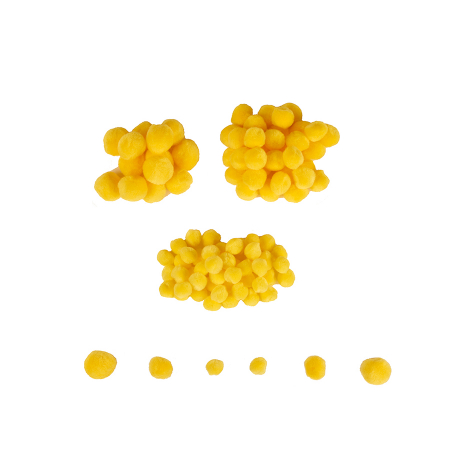 Pom-Pom - Mini pom-pom - 100 de piese - Galben