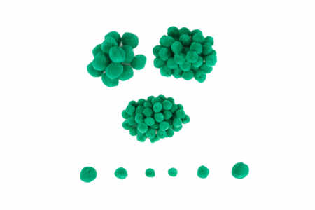 Pom-Pom - Mini pom-pom - 100 de piese - Verde