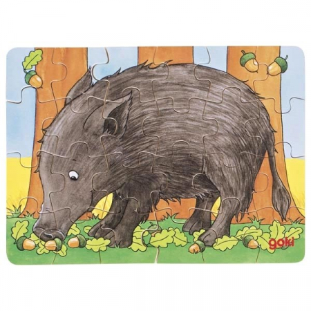 Mini-puzzle cu 24 de piese - Animale din padure [1]