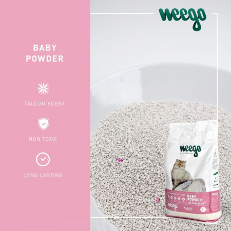 Pisica mea - Nisip Fast Clumping PREMIUM pentru pisici , Baby powder - 5L
