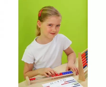Jocuri matematice - Numărătoare din lemn cu 20 de bile