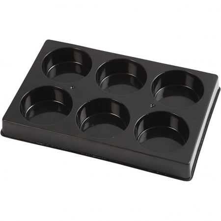 Instrumente si accesorii pentru pictura - Paleta pentru pictura cu 6 alveole, 11 x 16 cm