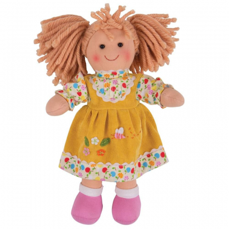 Cutia cu jucarii - Papusa Daisy (28 cm) cu par blond si rochita galbena