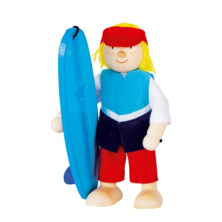 Cutia cu jucarii - Papusa flexibila - Surfer