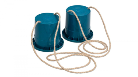 Jucarii de exterior - Picioroange colorate albastre cu sfoară, 12 x ø13 cm
