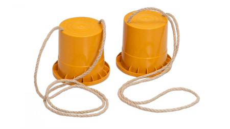 Jucarii de exterior - Picioroange colorate galbene cu sfoară, 12 x ø13 cm