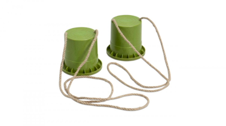 Jucarii de exterior - Picioroange colorate verzi cu sfoară, 12 x ø13 cm