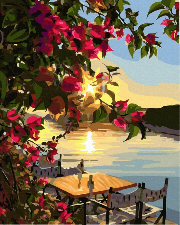Pictura pe numere - Pictura pe numere - Cina pe malul marii, 40 x 50 cm