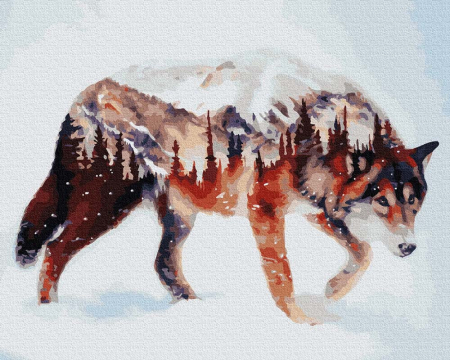 Pictura pe numere - Pictura pe numere Gazda padurii, 40 x 50 cm