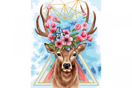 Pictura pe numere - Pictura pe numere - Geometrie naturala, 40 x 50 cm
