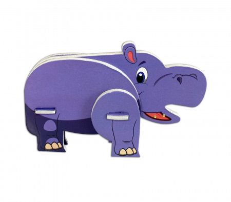 Puzzle 3D cu 7 piese - Hipopotam [0]